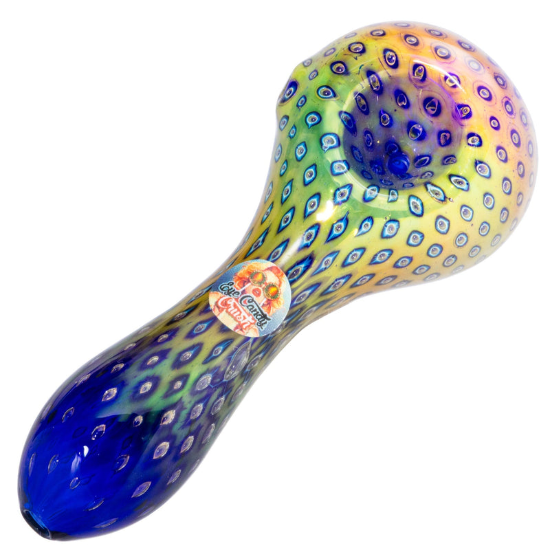 Crush Eye Candy 4" Borosilicate Glass Snake Skin Hand Pipe - Vibrant Colors & Unique Design Crush