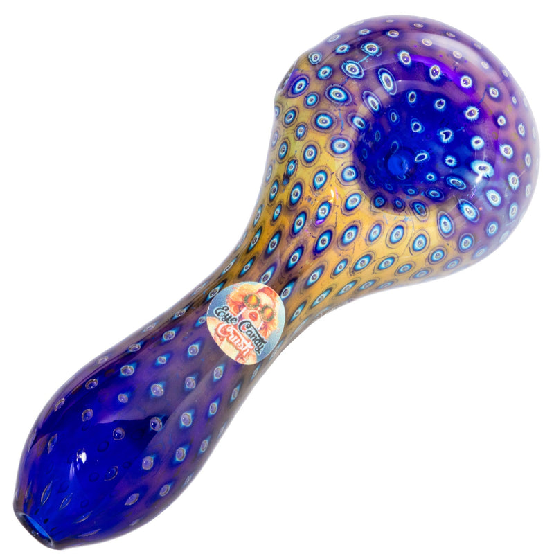 Crush Eye Candy 4" Borosilicate Glass Snake Skin Hand Pipe - Vibrant Colors & Unique Design Crush