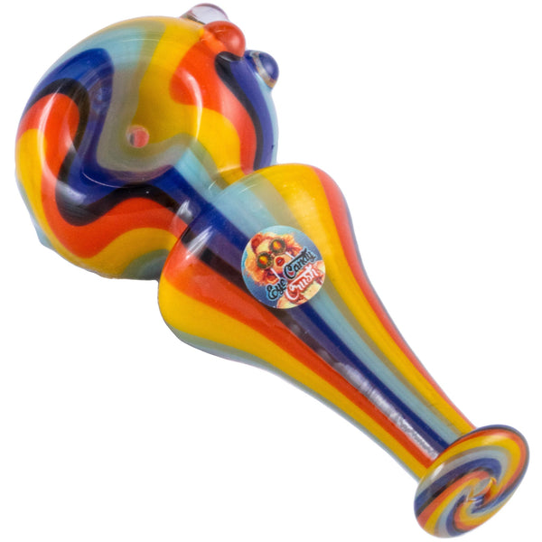 Crush Eye Candy Artisan Hand Pipe - Vibrant Borosilicate Glass Spoon, 4" Crush