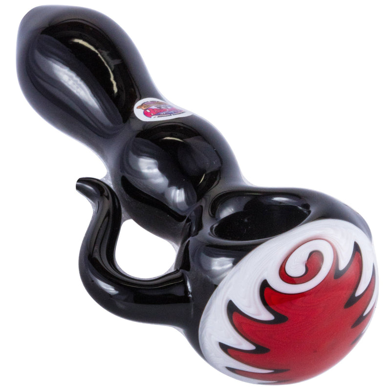 Crush Eye Candy Black Onyx Tusk Hand Pipe - Vibrant Borosilicate Glass 4.5" Crush