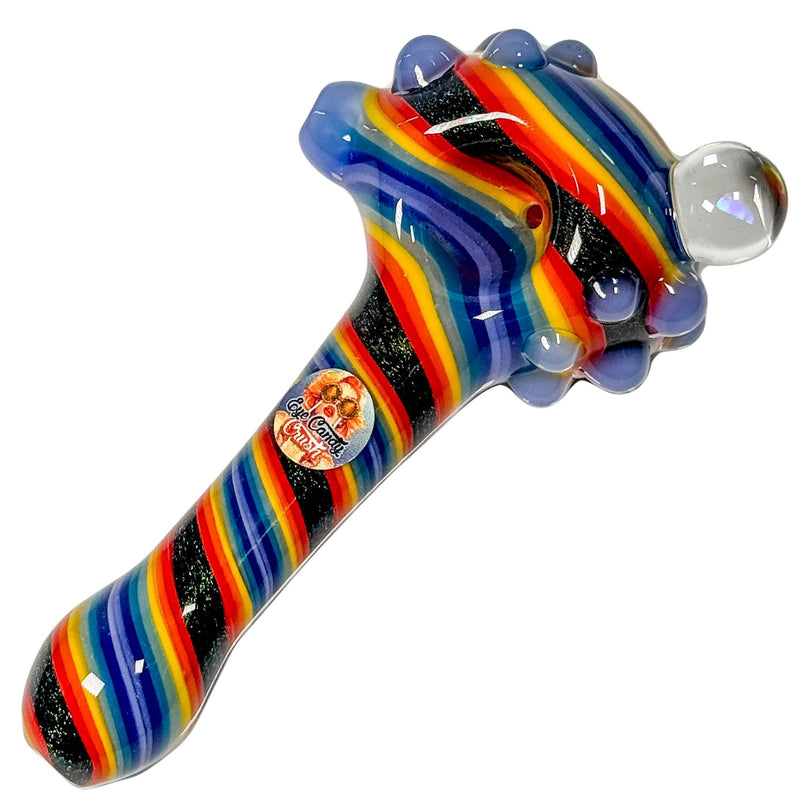 Crush Eye Candy Opal & Dichro Spiral Hand Pipe - 4.5" Artisan Crafted Crush