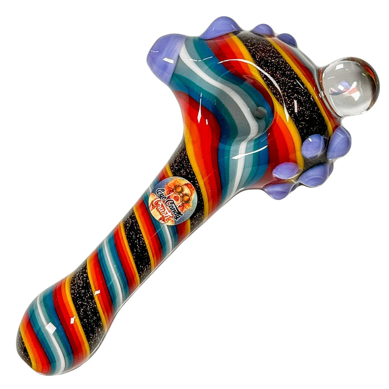 Crush Eye Candy Opal & Dichro Spiral Hand Pipe - 4.5" Artisan Crafted Crush