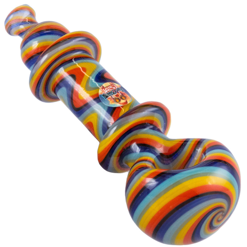 Crush Eye Candy Wig-Wag Hand Pipe 4.5" - Vibrant Borosilicate Glass Crush