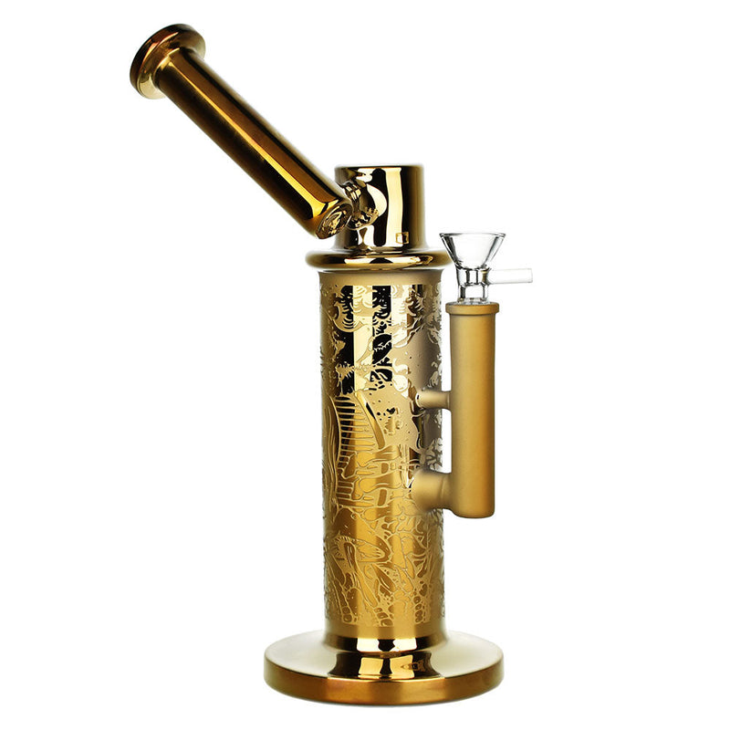 Death & Decay Electroplated Water Pipe - 10.75"/14mm F/Clrs Vry CannaDrop-AFG