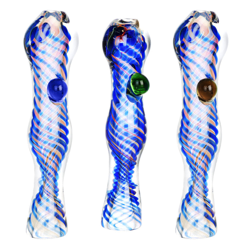 Dusk or Dawn Swirl Fumed Taster w/ Marble - 3.5"/Colors Vary CannaDrop-AFG