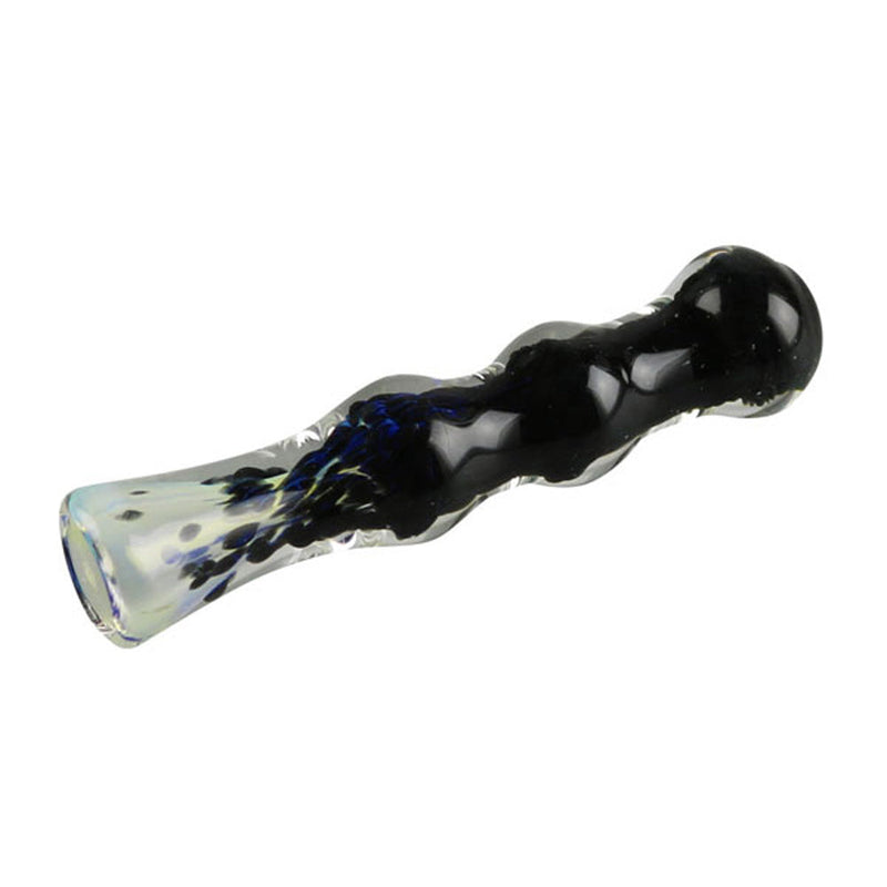 Fritted Fumed Glass Chillum Pipe CannaDrop-AFG