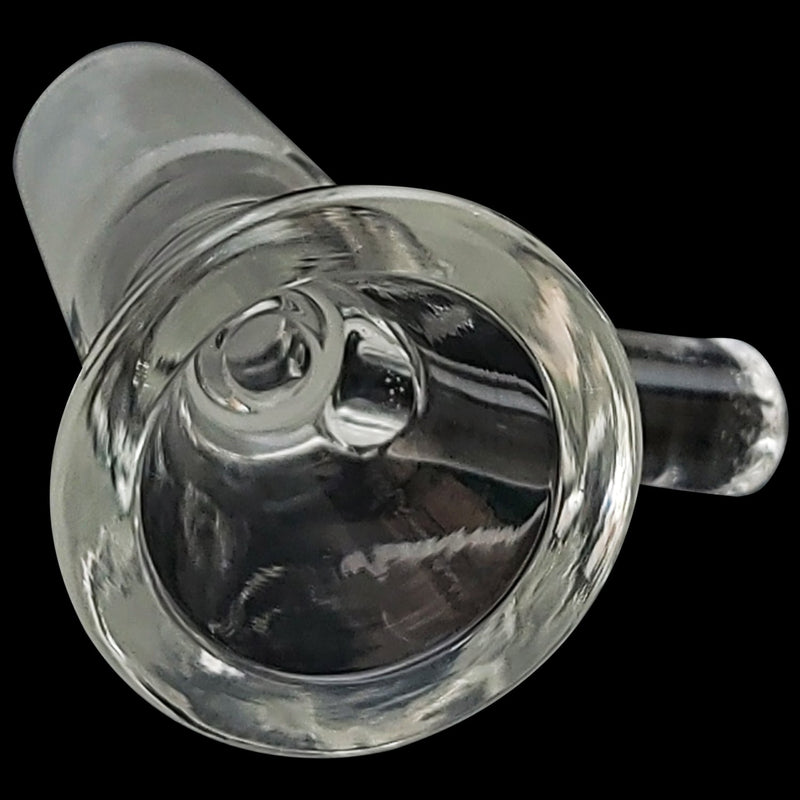 Funnel glass on glass 14mm bowl with handle Rupert's Drop