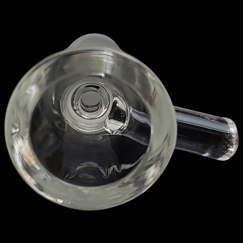 Funnel glass on glass 14mm bowl with handle Rupert's Drop