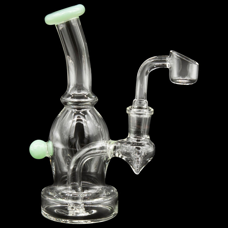 Glassic Curved Body Dab Rig with Colored Accents Glassic