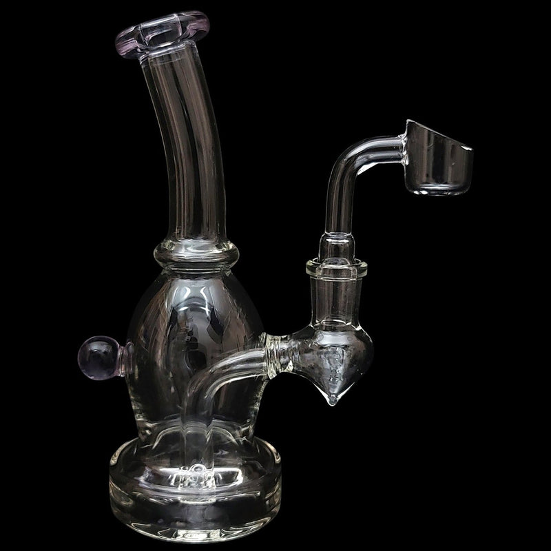 Glassic Curved Body Dab Rig with Colored Accents Glassic