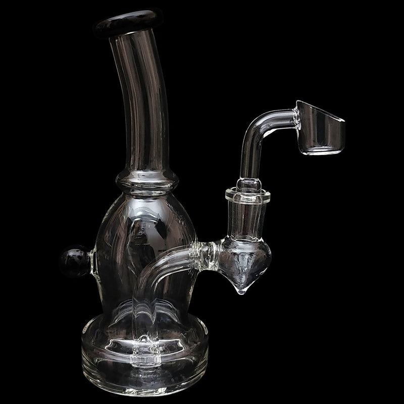 Glassic Curved Body Dab Rig with Colored Accents Glassic