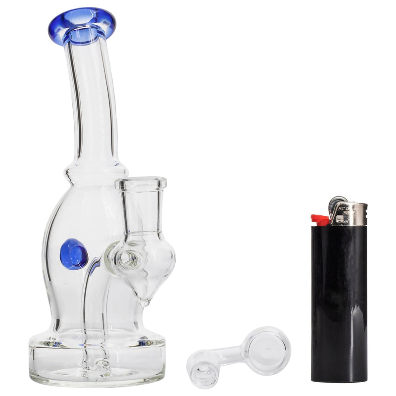 Glassic Curved Body Dab Rig with Colored Accents Glassic