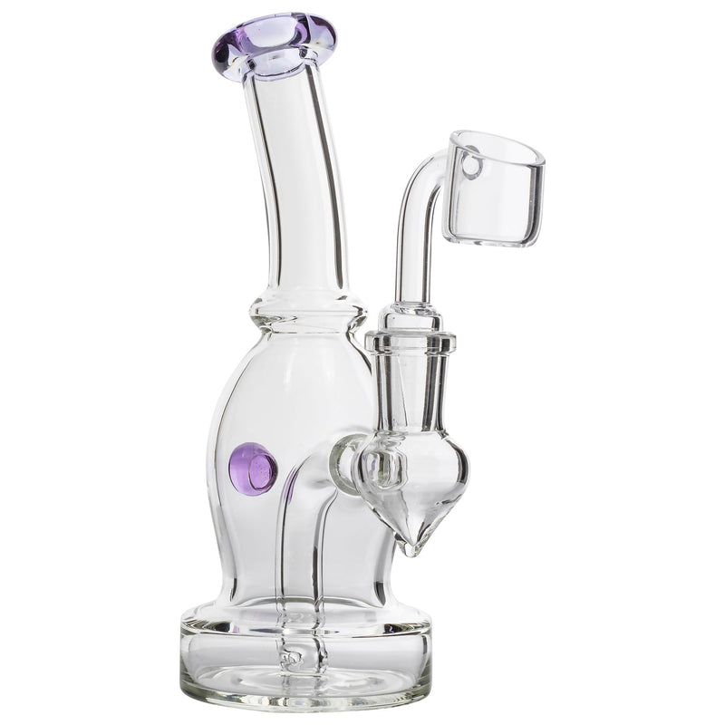 Glassic Curved Body Dab Rig with Colored Accents Glassic