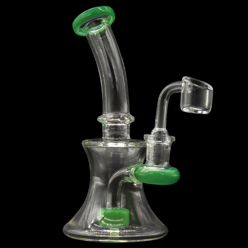 Glassic Hourglass Dab Rig with Color Accents Glassic