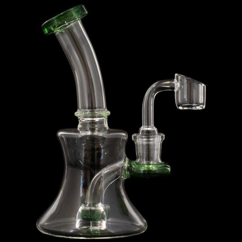 Glassic Hourglass Dab Rig with Color Accents Glassic