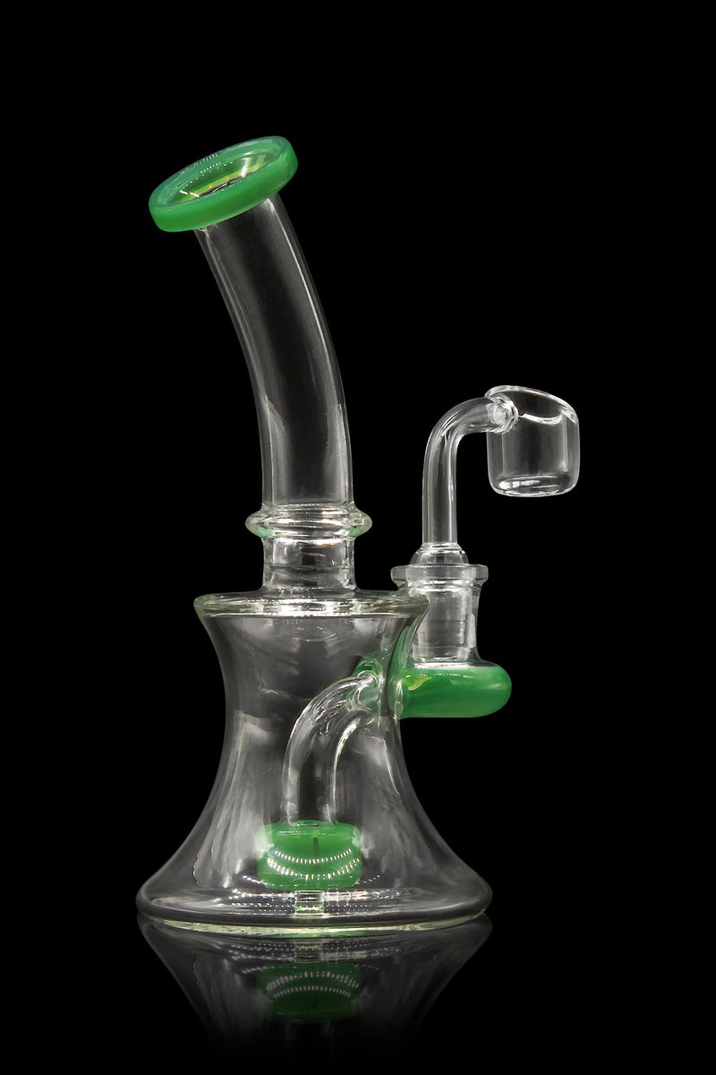 Glassic Hourglass Dab Rig with Color Accents Glassic