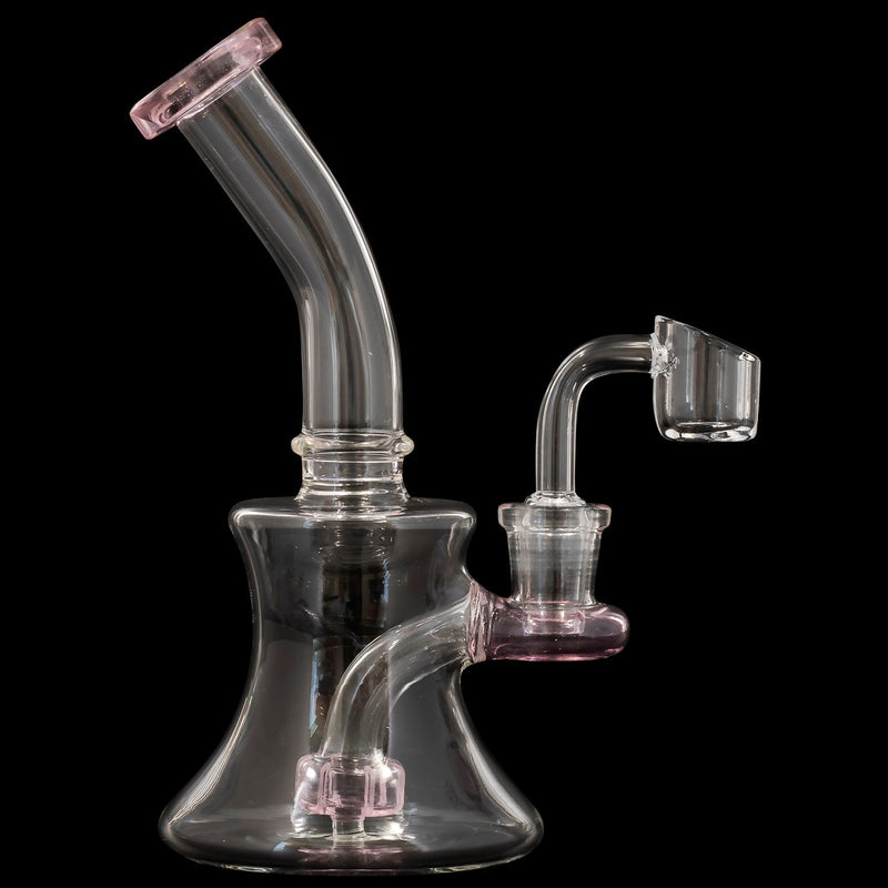 Glassic Hourglass Dab Rig with Color Accents Glassic