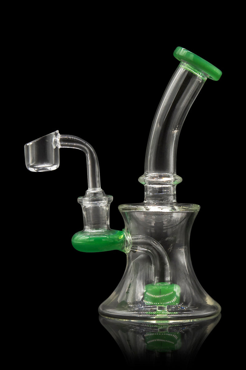 Glassic Hourglass Dab Rig with Color Accents Glassic