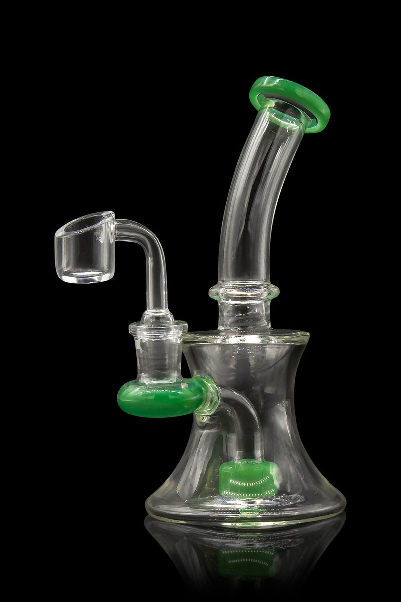 Glassic Hourglass Dab Rig with Color Accents Glassic