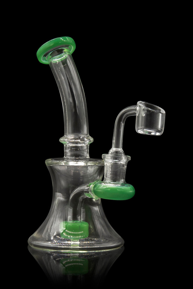 Glassic Hourglass Dab Rig with Color Accents Glassic