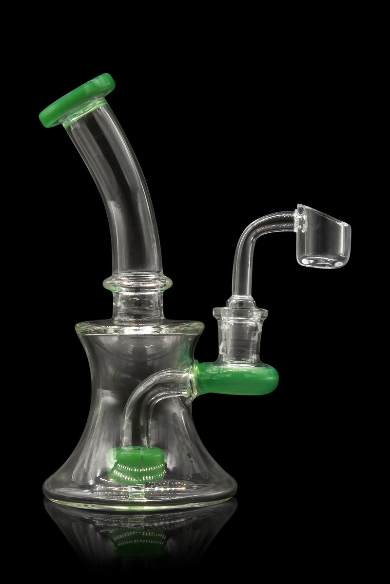 Glassic Hourglass Dab Rig with Color Accents Glassic