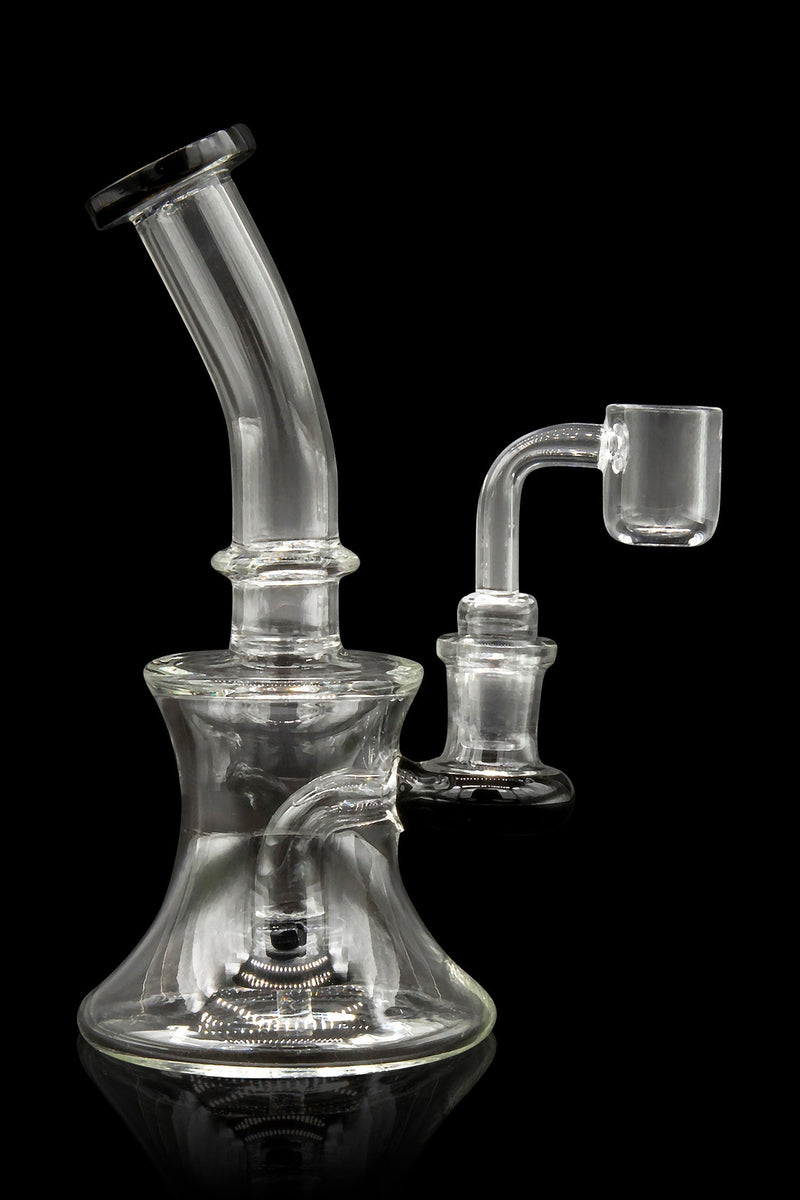 Glassic Hourglass Dab Rig with Color Accents Glassic