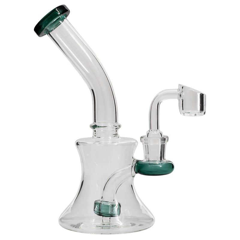 Glassic Hourglass Dab Rig with Color Accents Glassic