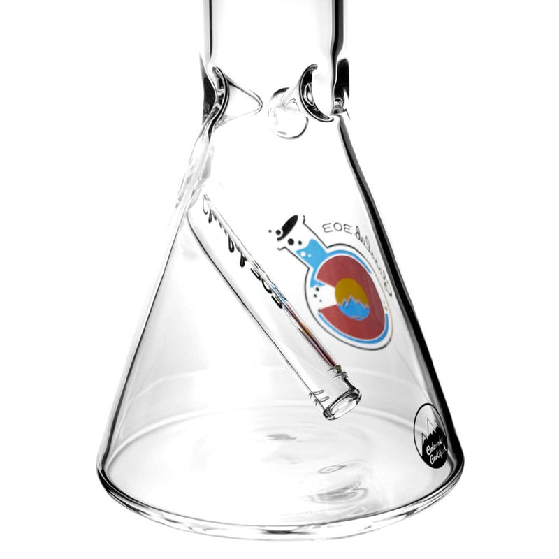 Glasslab 303 12" 5mm Simple Beaker w/ Colored Top & Ice Pinch CannaDrop-Windship