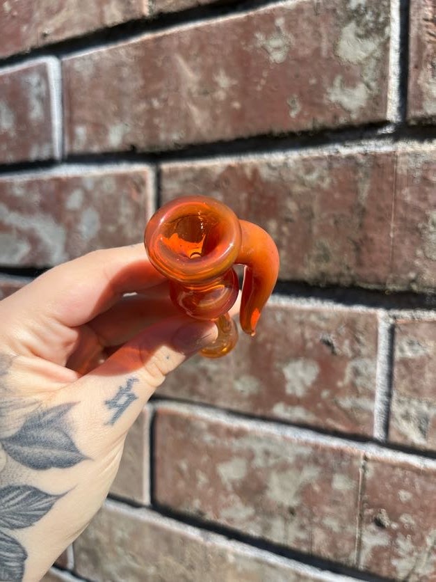 Goo Roo Designs Amber Horned Chillum Goo Roo Designs