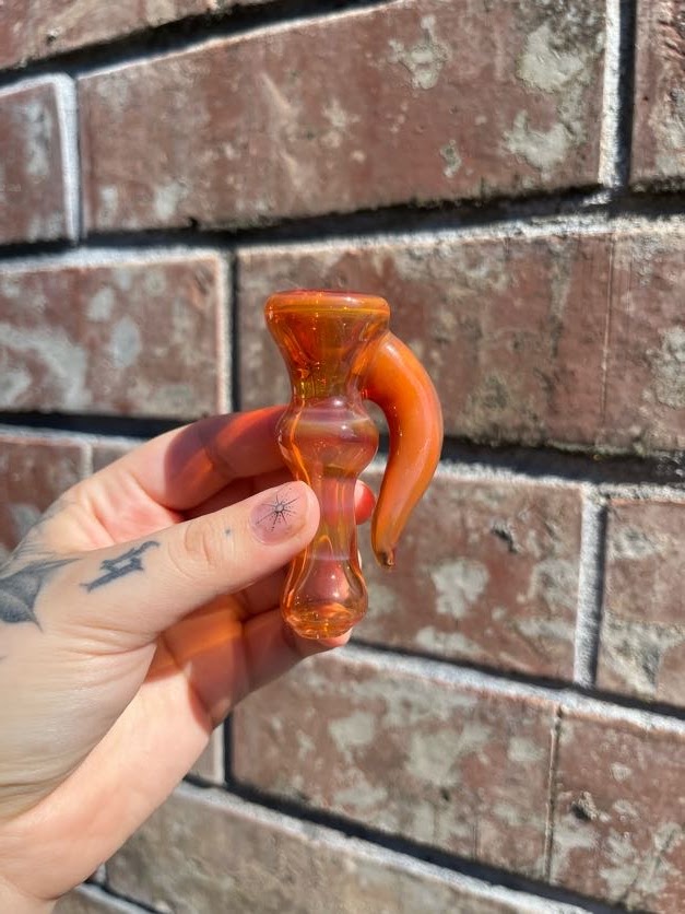 Goo Roo Designs Amber Horned Chillum Goo Roo Designs