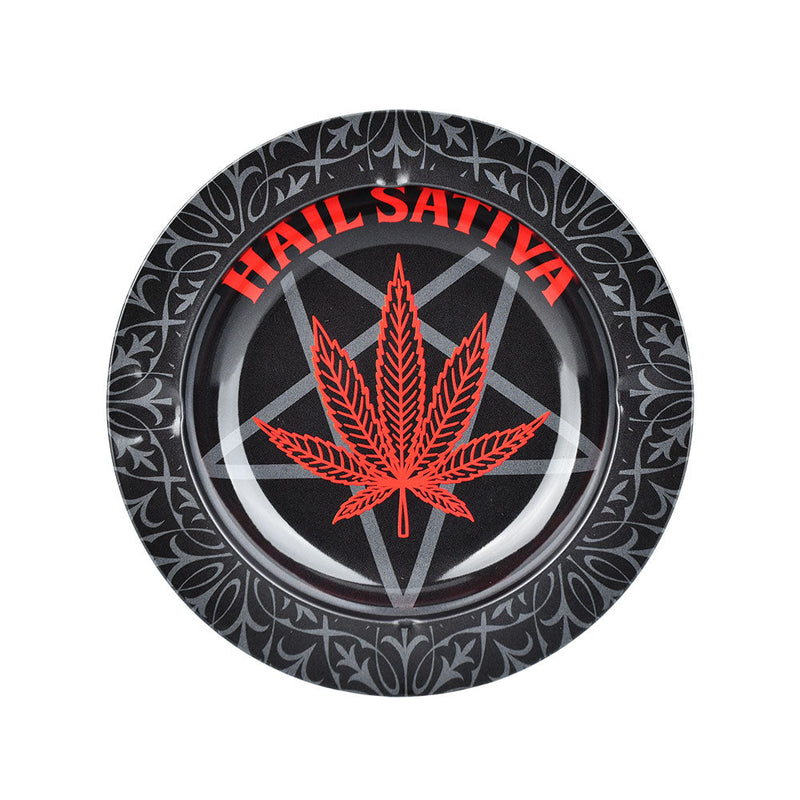 Hail Sativa Round Metal Ashtray - 5.25" CannaDrop-AFG
