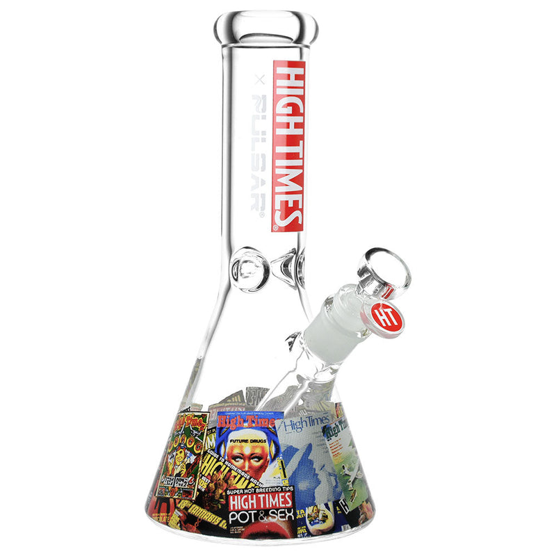 High Times x Pulsar Beaker Water Pipe - Magazine Covers / 10.5" / 14mm F CannaDrop-AFG