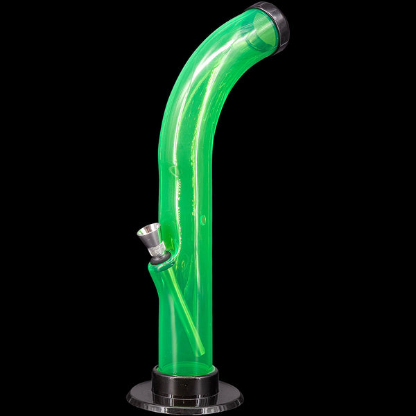 JM Enterprises 10'' Acrylic Curved Tube Bong - Multiple Colors JM Enterprises