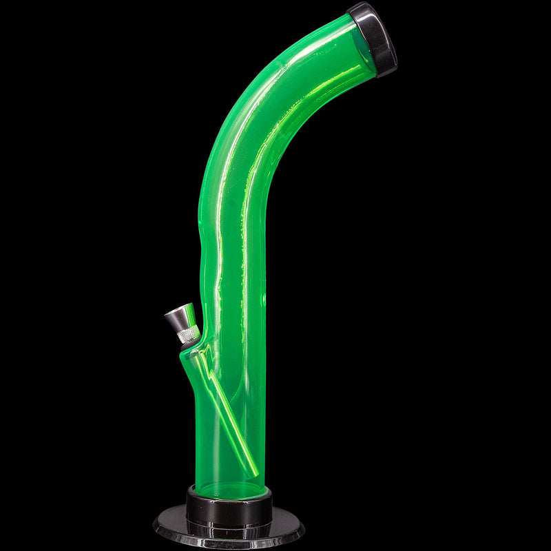 JM Enterprises 10'' Acrylic Curved Tube Bong - Multiple Colors JM Enterprises