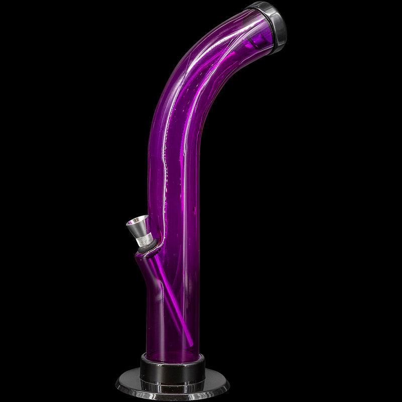 JM Enterprises 10'' Acrylic Curved Tube Bong - Multiple Colors JM Enterprises