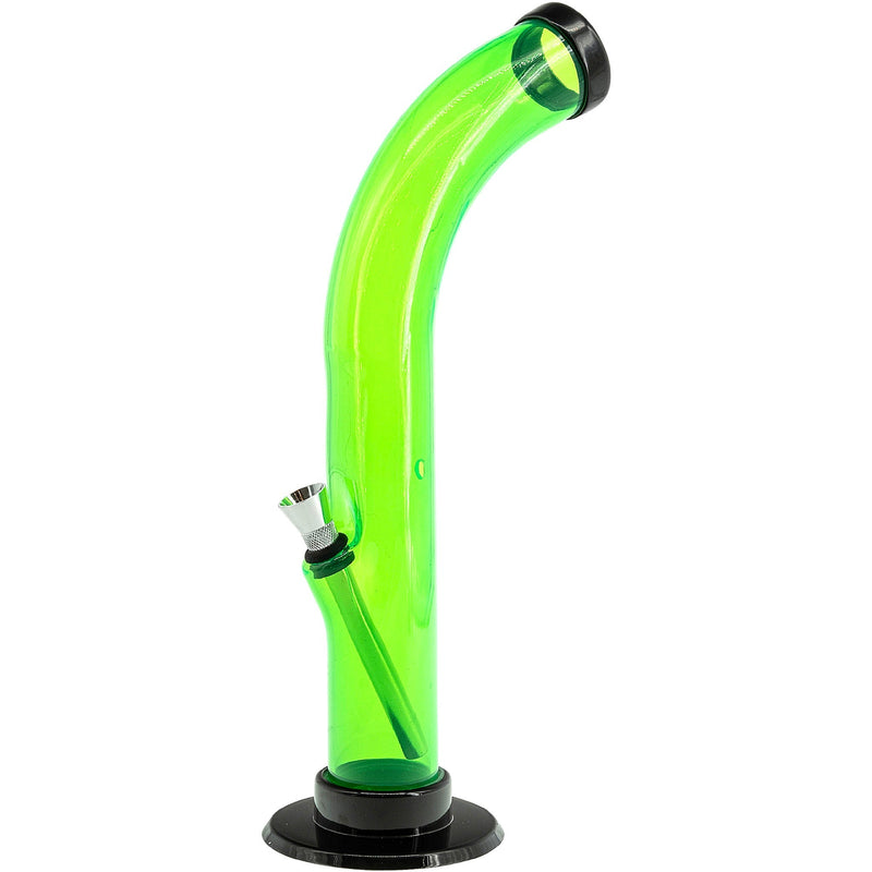 JM Enterprises 10'' Acrylic Curved Tube Bong - Multiple Colors JM Enterprises