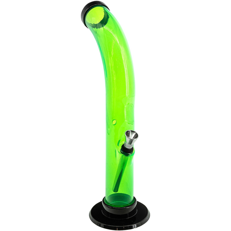 JM Enterprises 10'' Acrylic Curved Tube Bong - Multiple Colors JM Enterprises