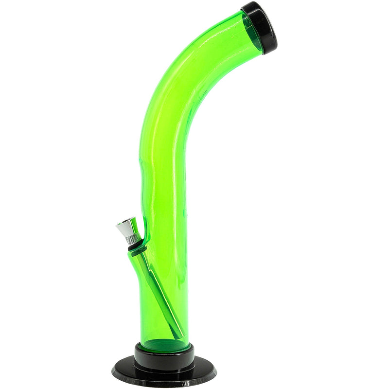 JM Enterprises 10'' Acrylic Curved Tube Bong - Multiple Colors JM Enterprises