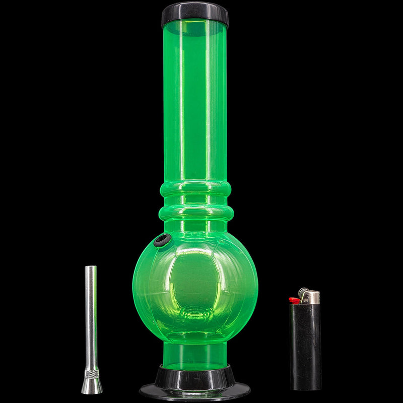 JM Enterprises 12-15" Acrylic Bubble Base Bong - Multiple Colors JM Enterprises