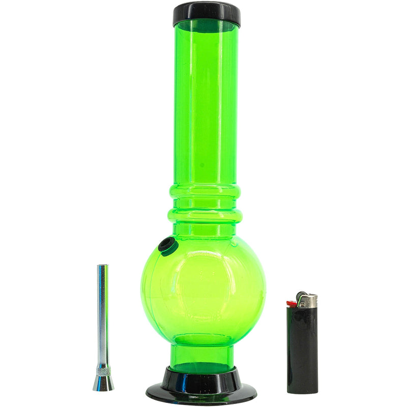 JM Enterprises 12-15" Acrylic Bubble Base Bong - Multiple Colors JM Enterprises