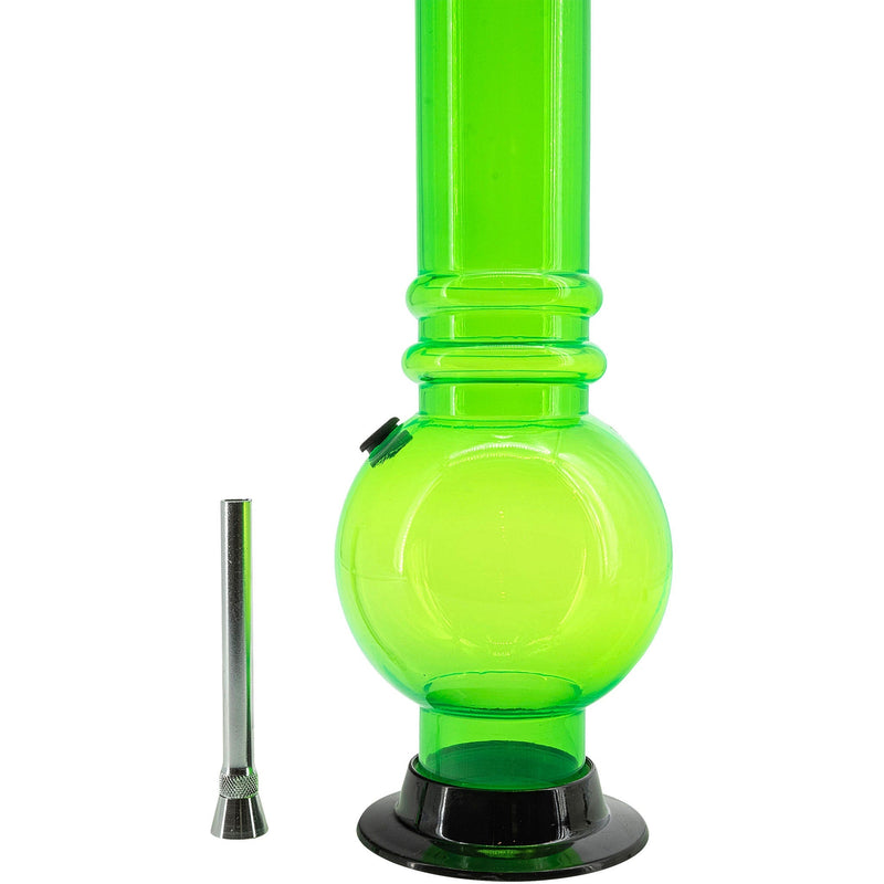 JM Enterprises 12-15" Acrylic Bubble Base Bong - Multiple Colors JM Enterprises