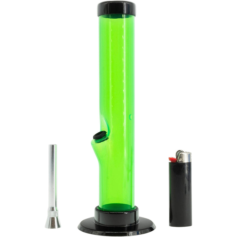 JM Enterprises 6-9-12" Acrylic Straight Tube Bong - Multiple Colors JM Enterprises