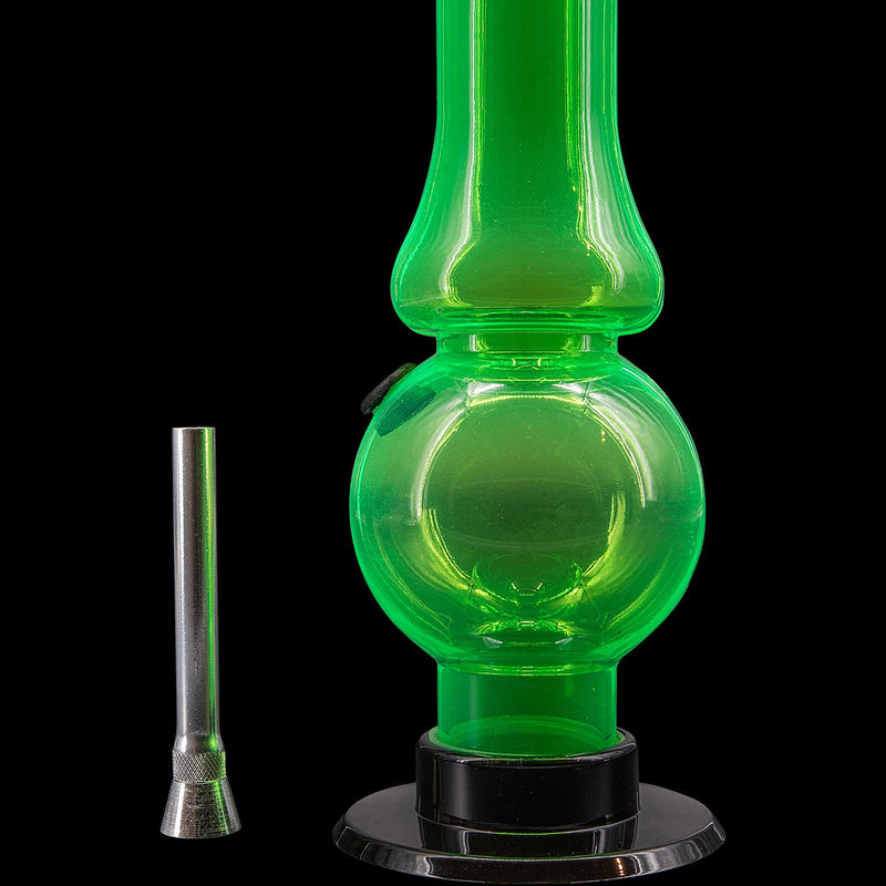 JM Enterprises 6-9" Acrylic Straight Tube Bubble Flare Bong - Multiple Colors JM Enterprises