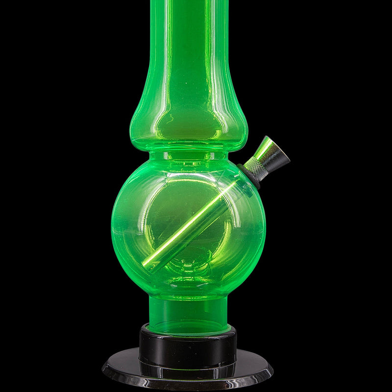 JM Enterprises 6-9" Acrylic Straight Tube Bubble Flare Bong - Multiple Colors JM Enterprises