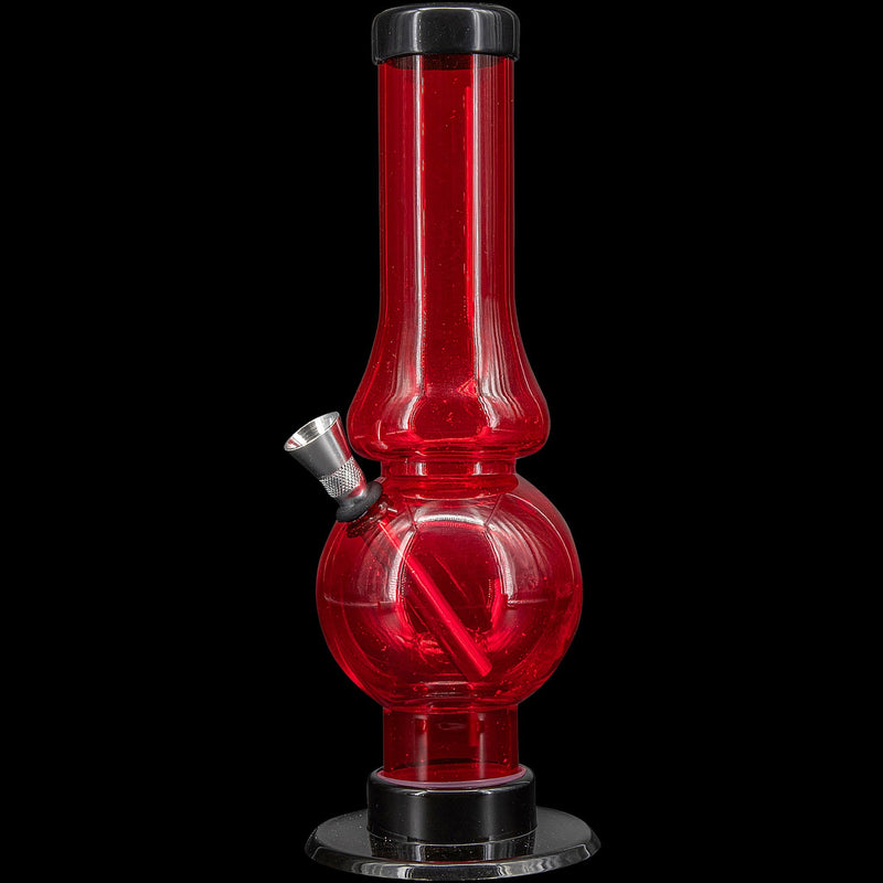 JM Enterprises 6-9" Acrylic Straight Tube Bubble Flare Bong - Multiple Colors JM Enterprises