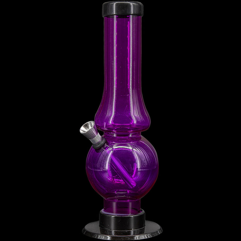 JM Enterprises 6-9" Acrylic Straight Tube Bubble Flare Bong - Multiple Colors JM Enterprises