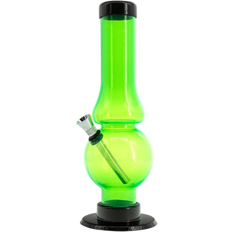 JM Enterprises 6-9" Acrylic Straight Tube Bubble Flare Bong - Multiple Colors JM Enterprises