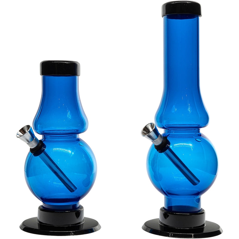 JM Enterprises 6-9" Acrylic Straight Tube Bubble Flare Bong - Multiple Colors JM Enterprises