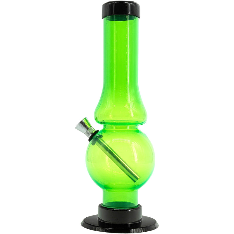 JM Enterprises 6-9" Acrylic Straight Tube Bubble Flare Bong - Multiple Colors JM Enterprises