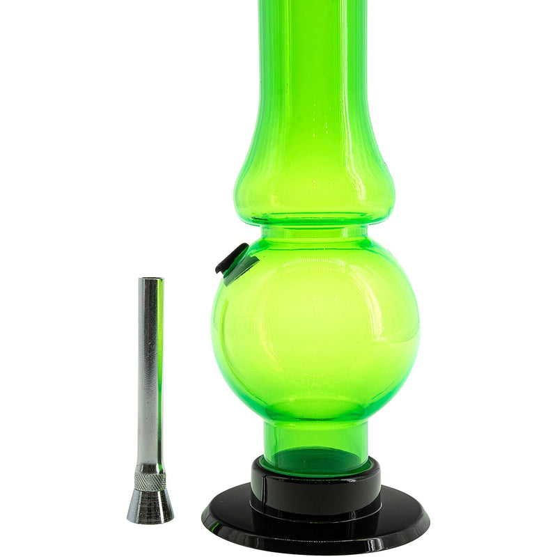 JM Enterprises 6-9" Acrylic Straight Tube Bubble Flare Bong - Multiple Colors JM Enterprises